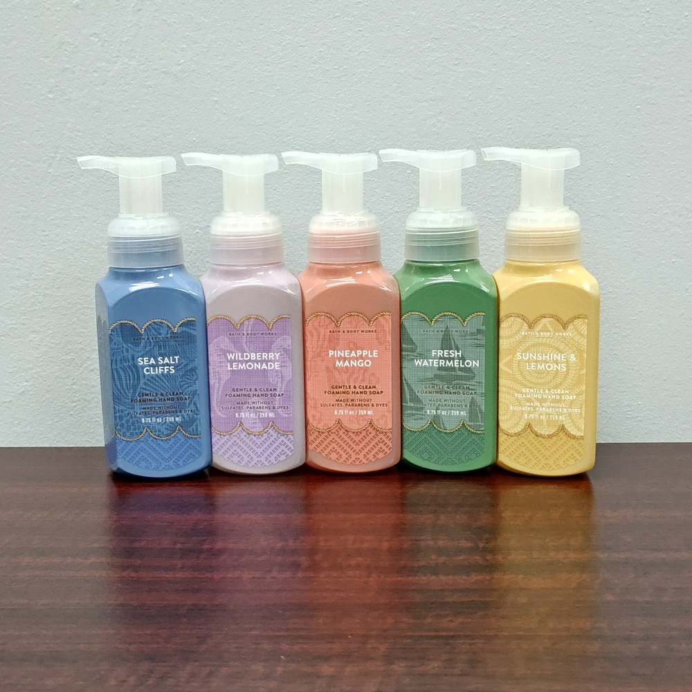 Bath & Body Works 5 Piece "SUMMER I" Foaming Hand Soap Bundle